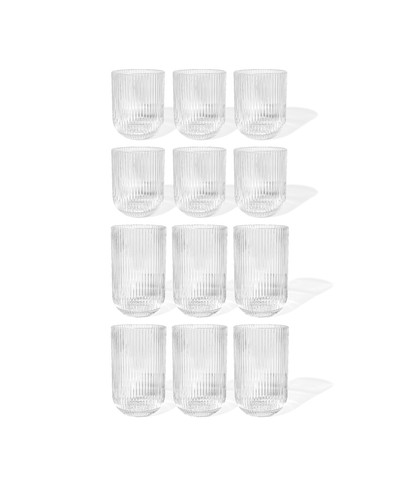 Set of glasses in riffle design (250ml, 400ml) | Paris