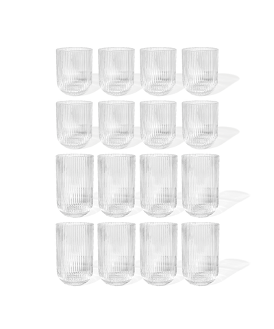 Set of glasses in riffle design (250ml, 400ml) | Paris