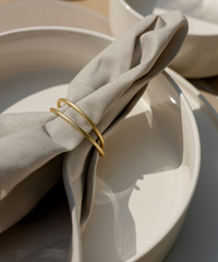 Napkin rings gold set of 6 | Rina