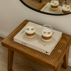 Glass Coaster Taupe/Cream | Jade
