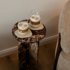 Glass Coaster Taupe/Cream | Jade