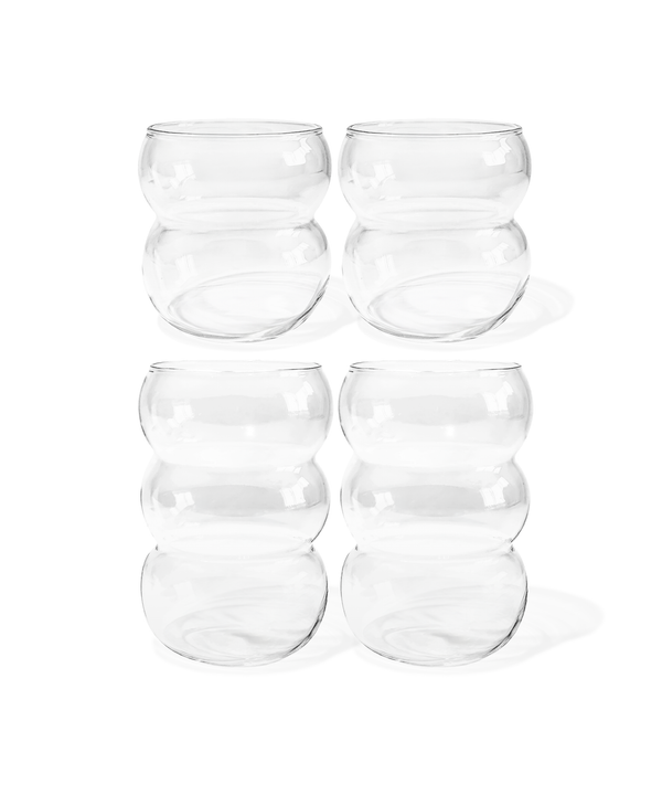Glass set in bubble design (350ml, 550ml) | Rio