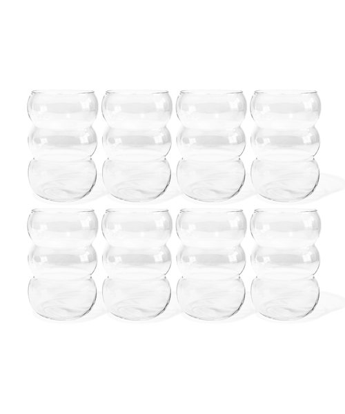 Großes Trinkglas mit drei Bubbles aus der Serie Rio – Produktansicht der Form