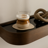 Glass Coaster Taupe/Cream | Jade