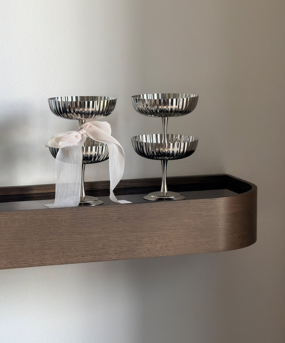 Stainless Steel Ice Cream Bowl in a Ribbed Design | Riza