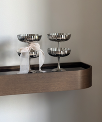 Stainless Steel Ice Cream Bowl in a Ribbed Design | Riza