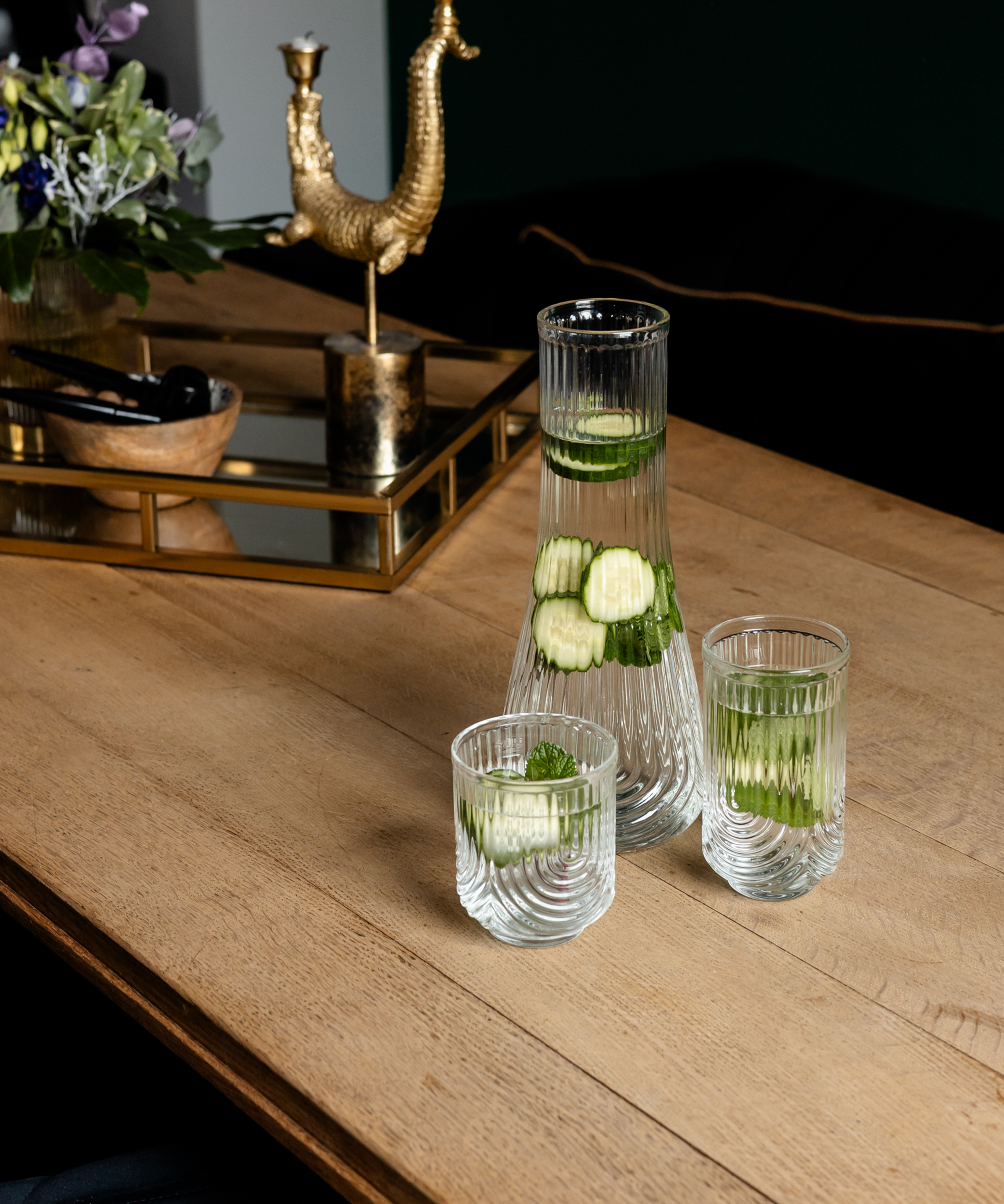 8er Set kleines & großes Glas mit GRATIS Karaffe | Rom