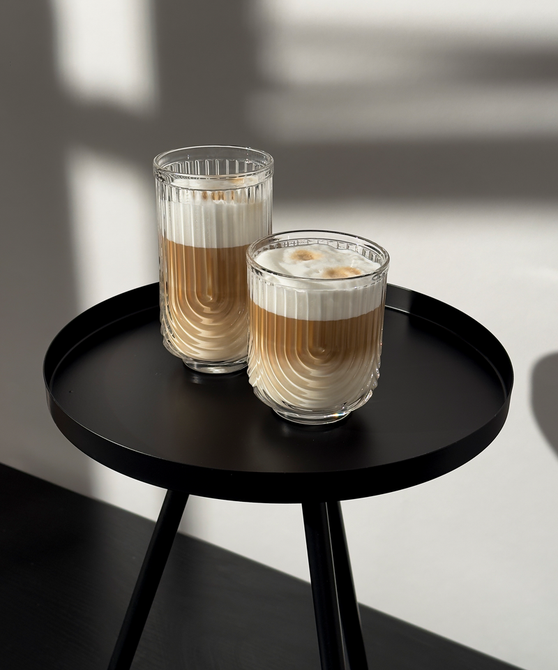 Kleines Trinkglas im Bogen-Design aus der Serie Rom – Größenübersicht