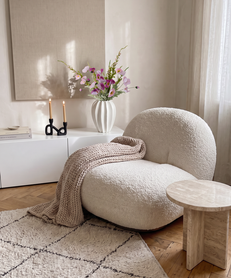 Kunstblumen-Bouquet Rosy Wild 9er in Rosa und Pink aus der Serie Bloom – Seitenansicht