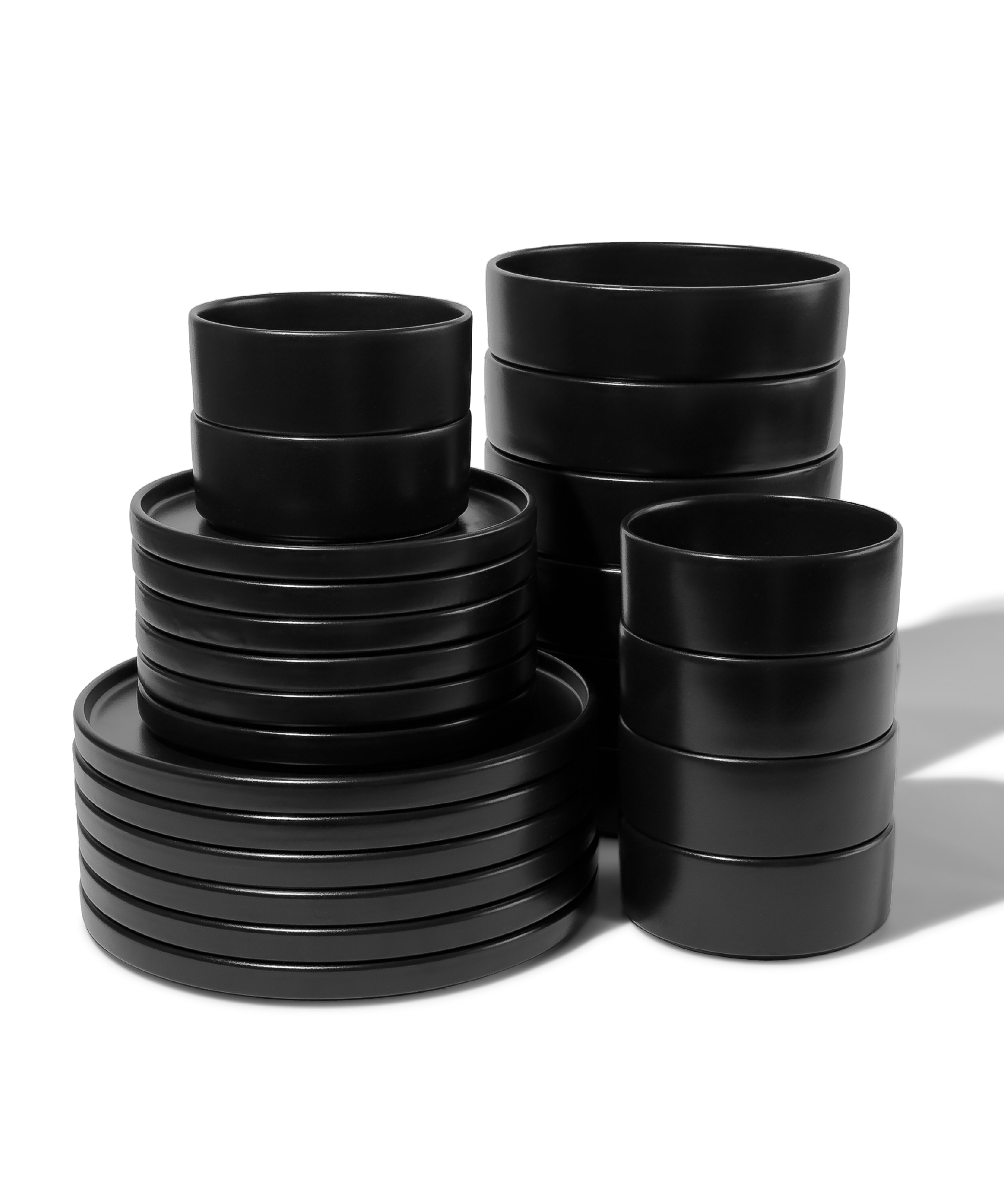 24-piece tableware set in black | Nia