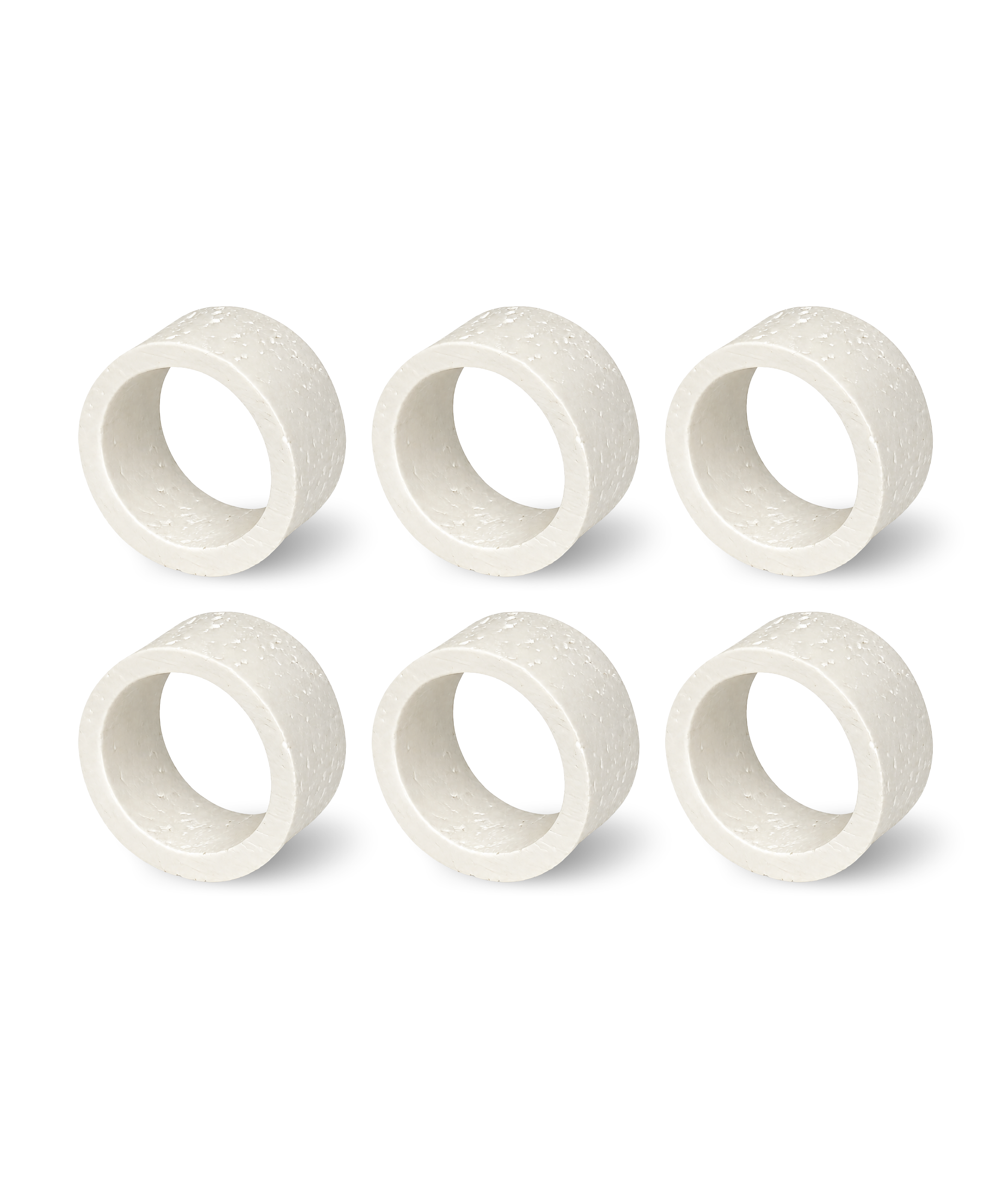 Serviettenringe in Travertin-Steinoptik 6er Set | Tiva