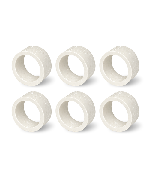 Serviettenringe in Travertin-Steinoptik im 6er Set – tiva collection von 7 O'CLOCK