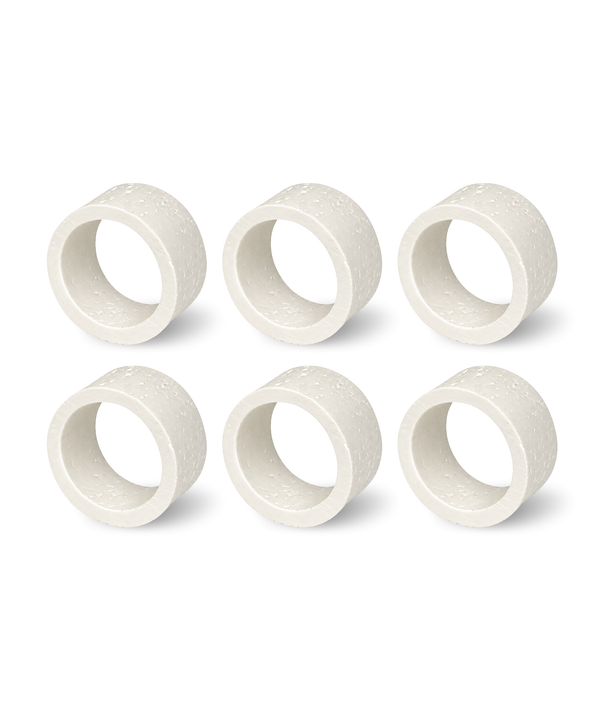 Serviettenringe in Travertin-Steinoptik 6er Set | Tiva