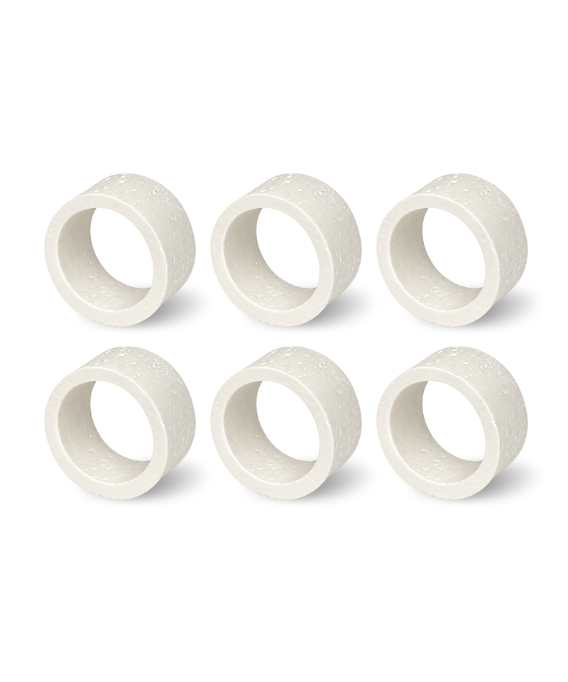 Serviettenringe in Travertin-Steinoptik im 6er Set – tiva collection von 7 O'CLOCK