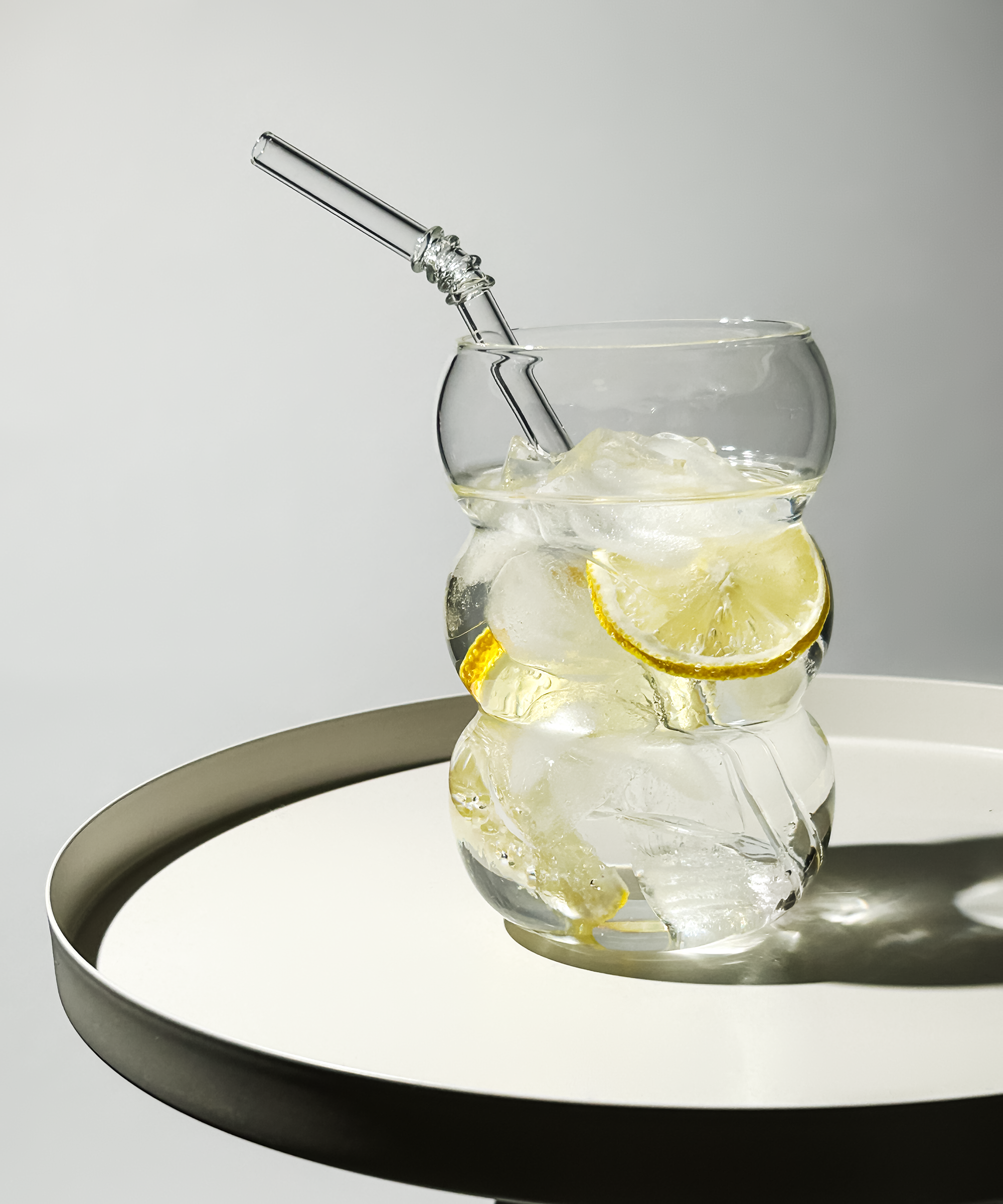 Sustainable glass straws in a kink design in a set of 4 | Lani