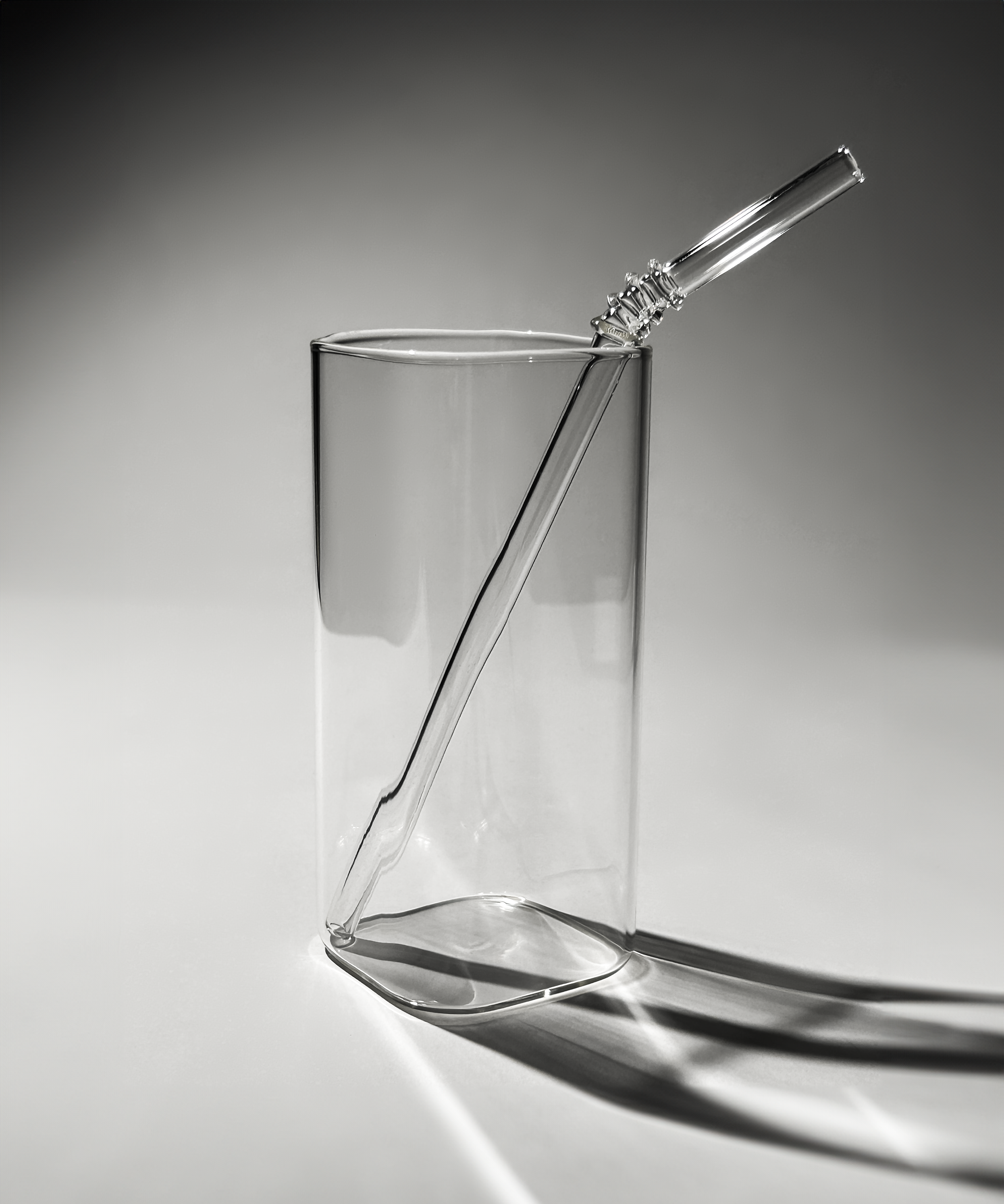 Sustainable glass straws in a kink design in a set of 4 | Lani