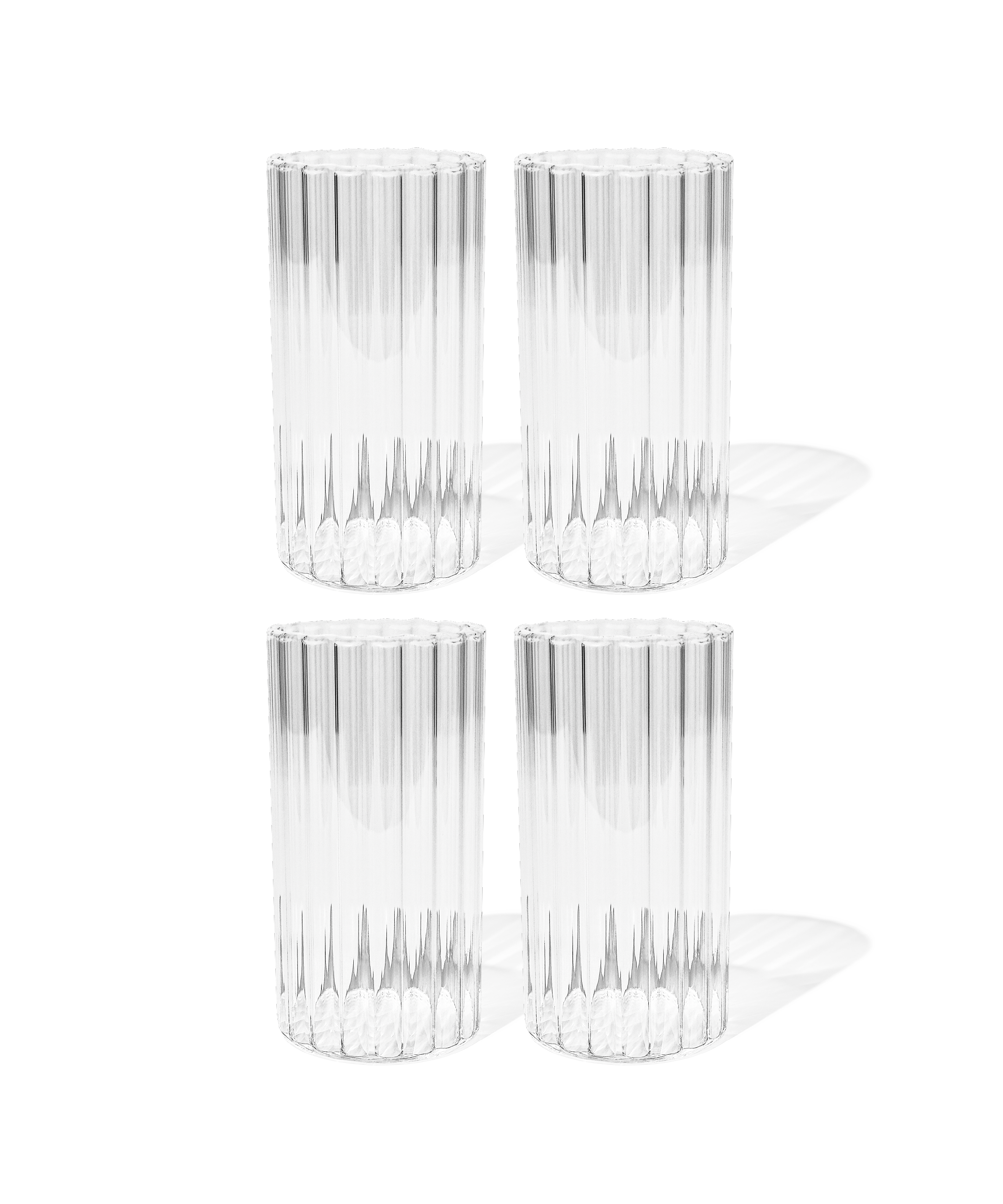 Large glass in stripe design (400ml) | Norway