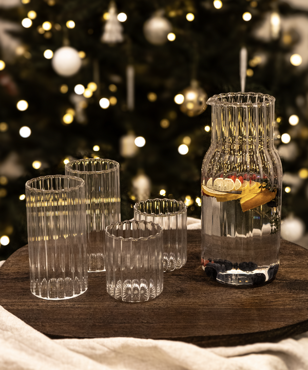 Water carafe & glass set striped design | Norway