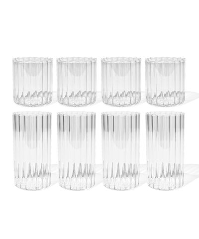 Glasses set in striped design (200ml, 400ml) | Norway