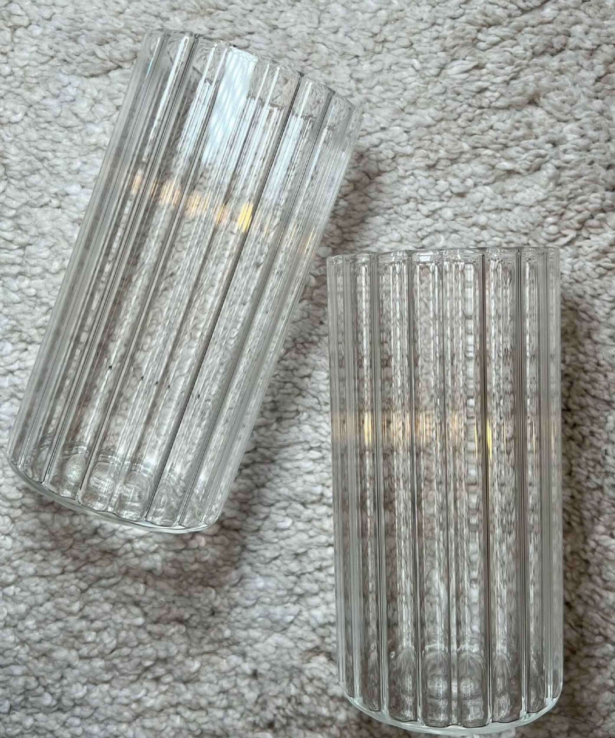 Glasses set in striped design (200ml, 400ml) | Norway