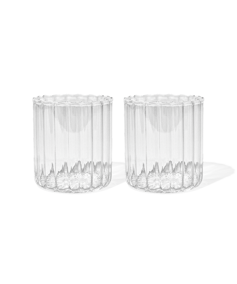 Kleines Trinkglas im Streifen-Design – norway collection von 7 O'CLOCK