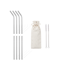 Kurze Edelstahlstrohhalme im 8er Set 15cm – eli collection von 7 O'CLOCK