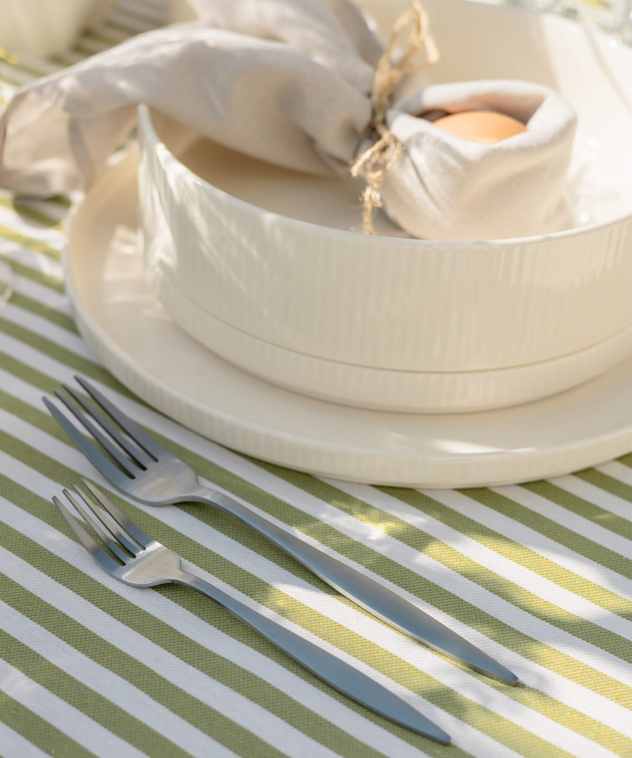 Cutlery set silver matt brushed | Tava