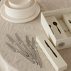 Cutlery set silver matt brushed | Tava