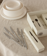 Cutlery set silver matt brushed | Tava