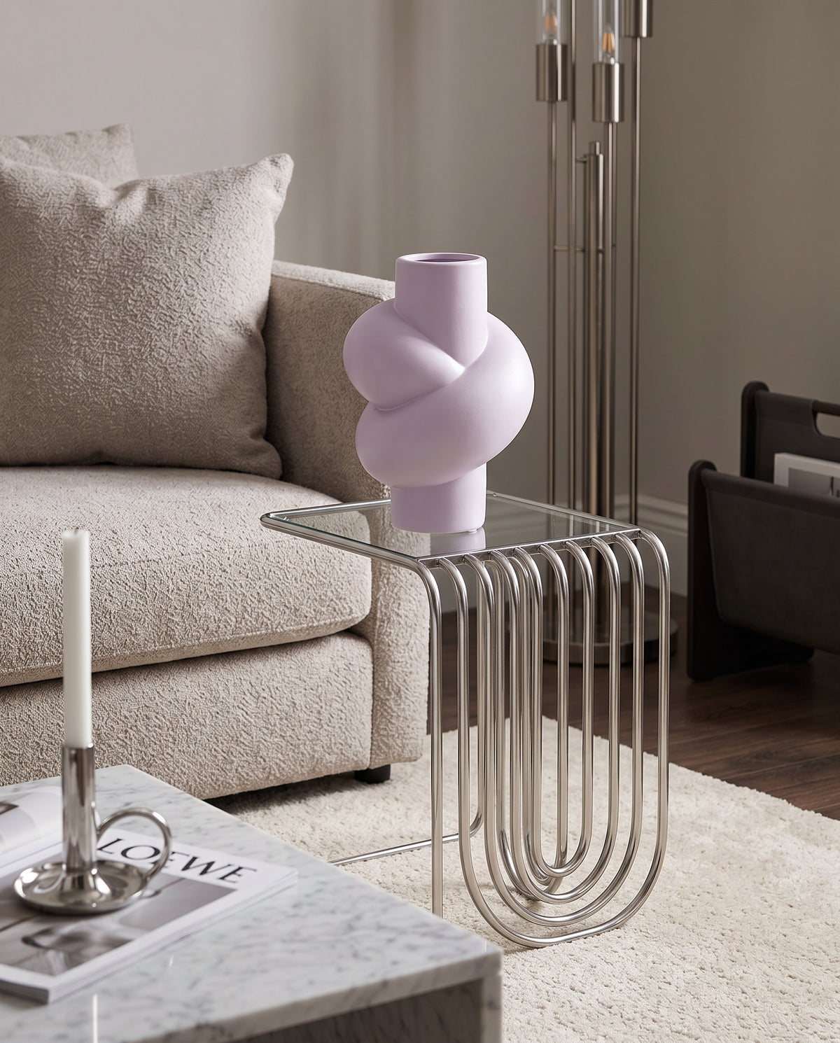Apricot Ceramic Vase in a Twisted Shape | Tilda