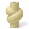 Butter Lemon Ceramic Vase in a Twisted Shape | Tilda