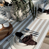 Napkin Rings in Travertine Stone Look, Set of 6 | Tiva