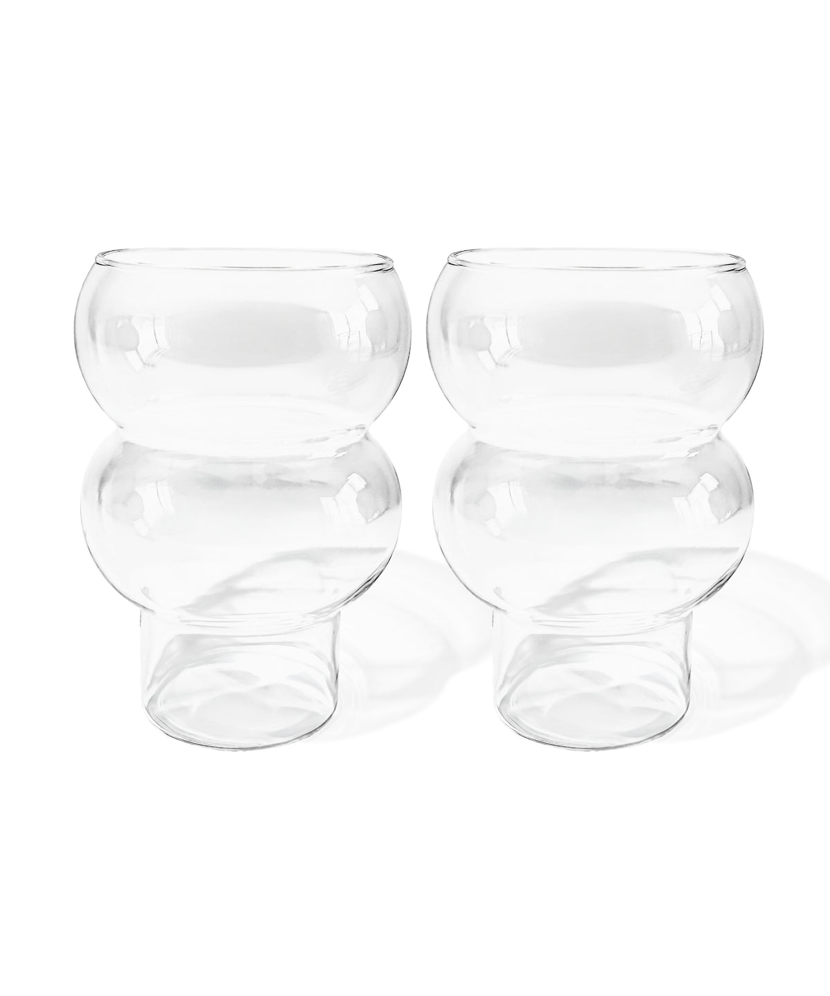 Großes Trinkglas mit zwei Bubbles – tokyo collection von 7 O'CLOCK