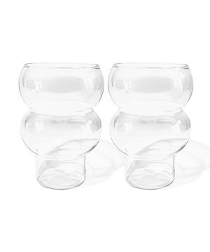 Großes Trinkglas mit zwei Bubbles – tokyo collection von 7 O'CLOCK