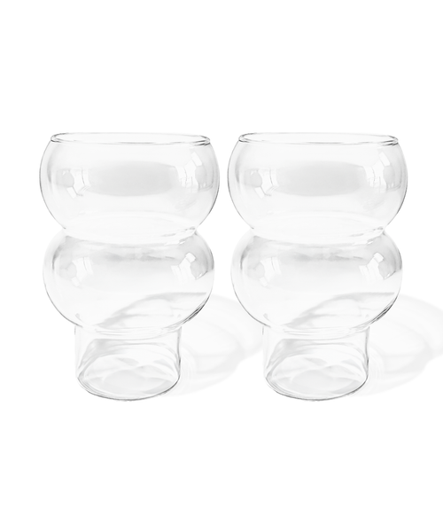 Großes Trinkglas mit zwei Bubbles – tokyo collection von 7 O'CLOCK
