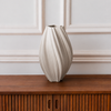 Oblong ceramic vase in white | Flora