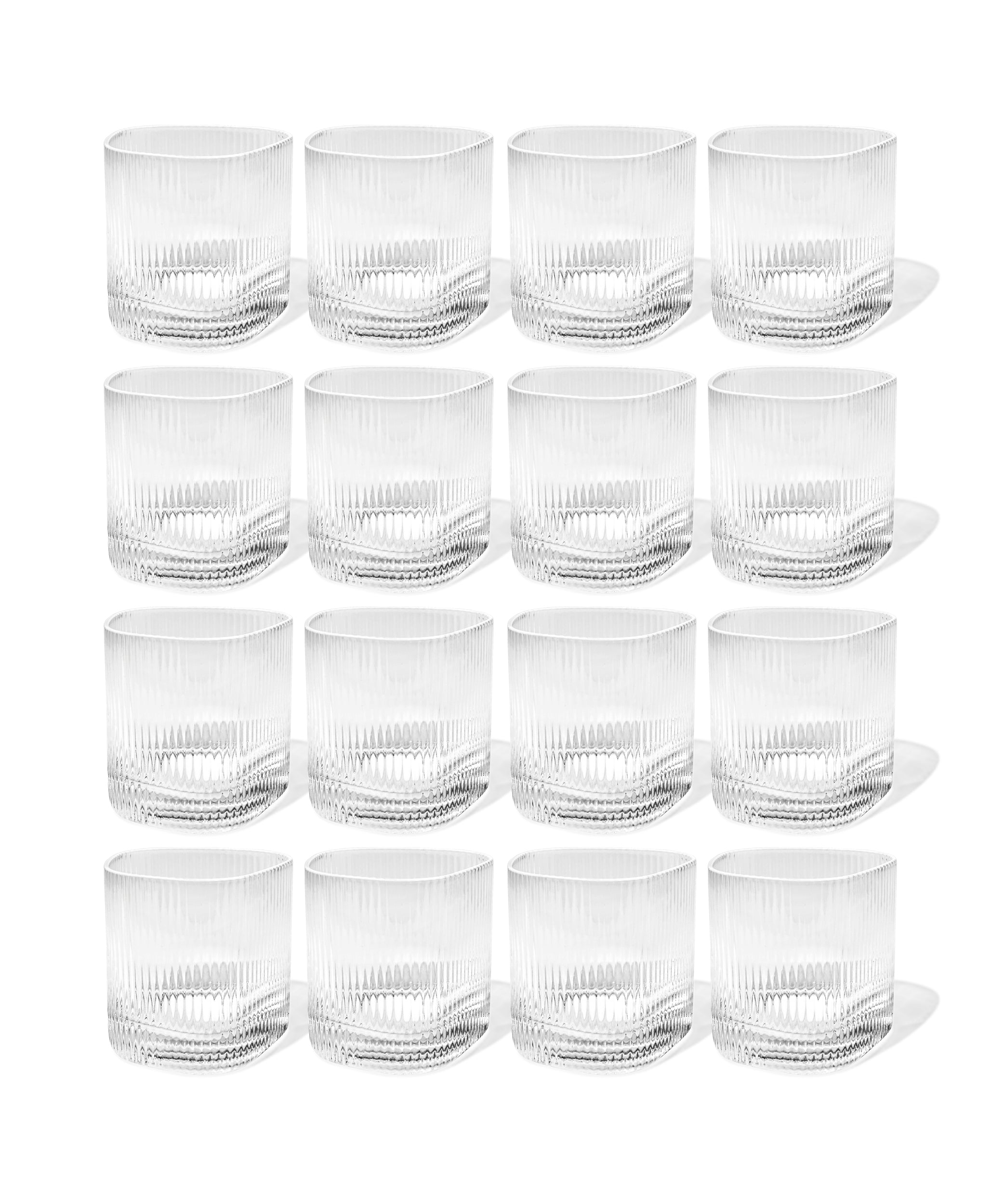 Kleines Trinkglas im gerillten Design | Venice