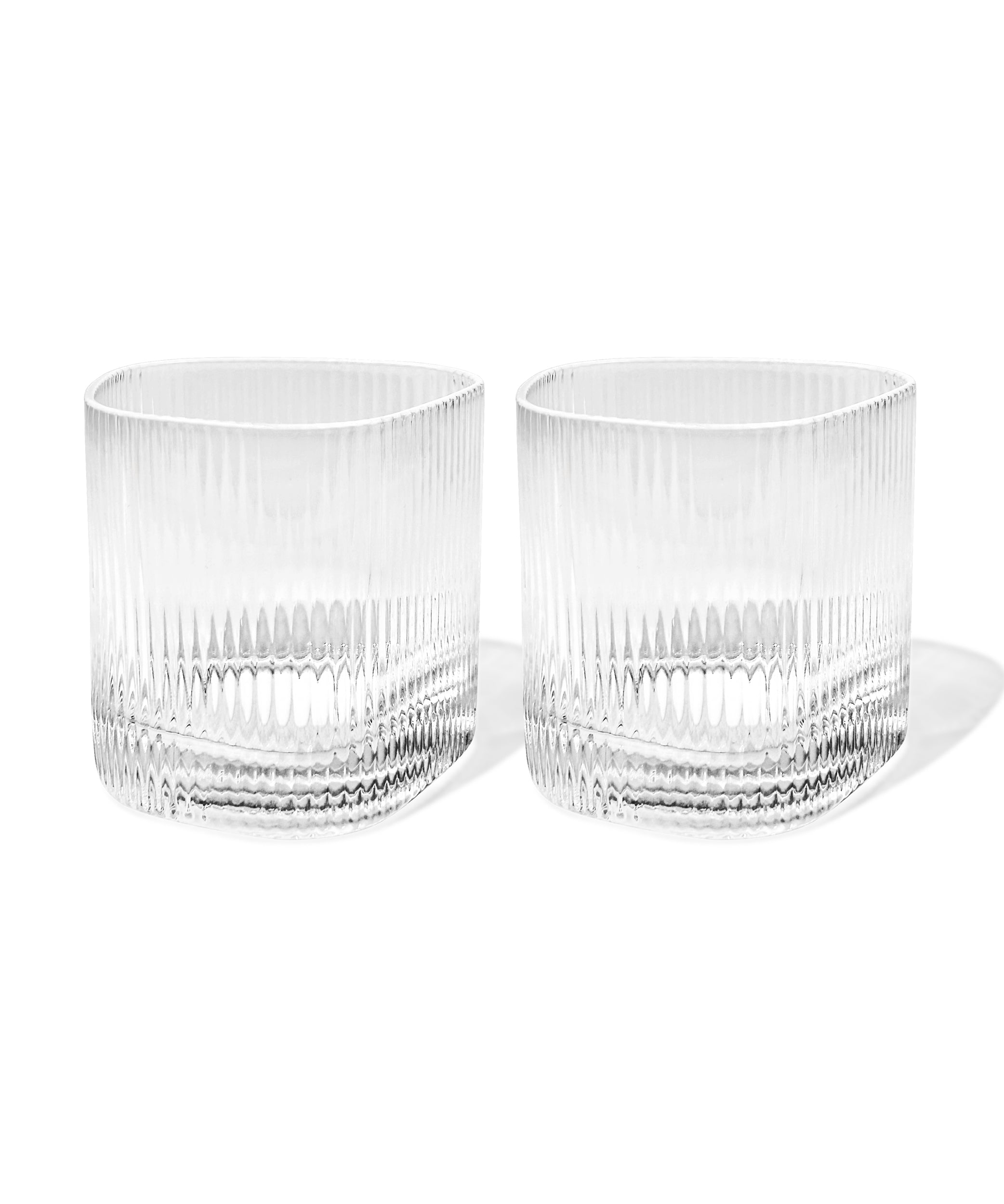 Kleines Trinkglas im gerillten Design | Venice