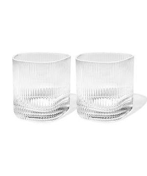Kleines Trinkglas im gerillten Design – venice collection von 7 O'CLOCK