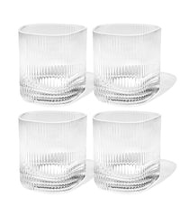 Kleines Trinkglas im gerillten Design | Venice