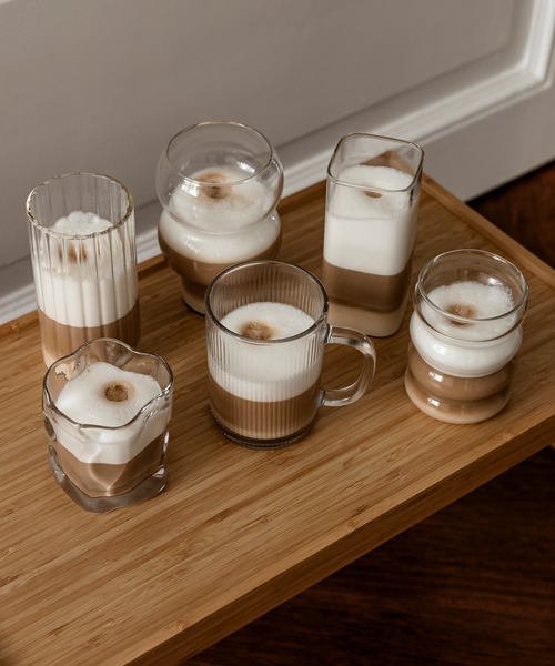Designglas-Bundle im 12er Set – Nahaufnahme des Materials
