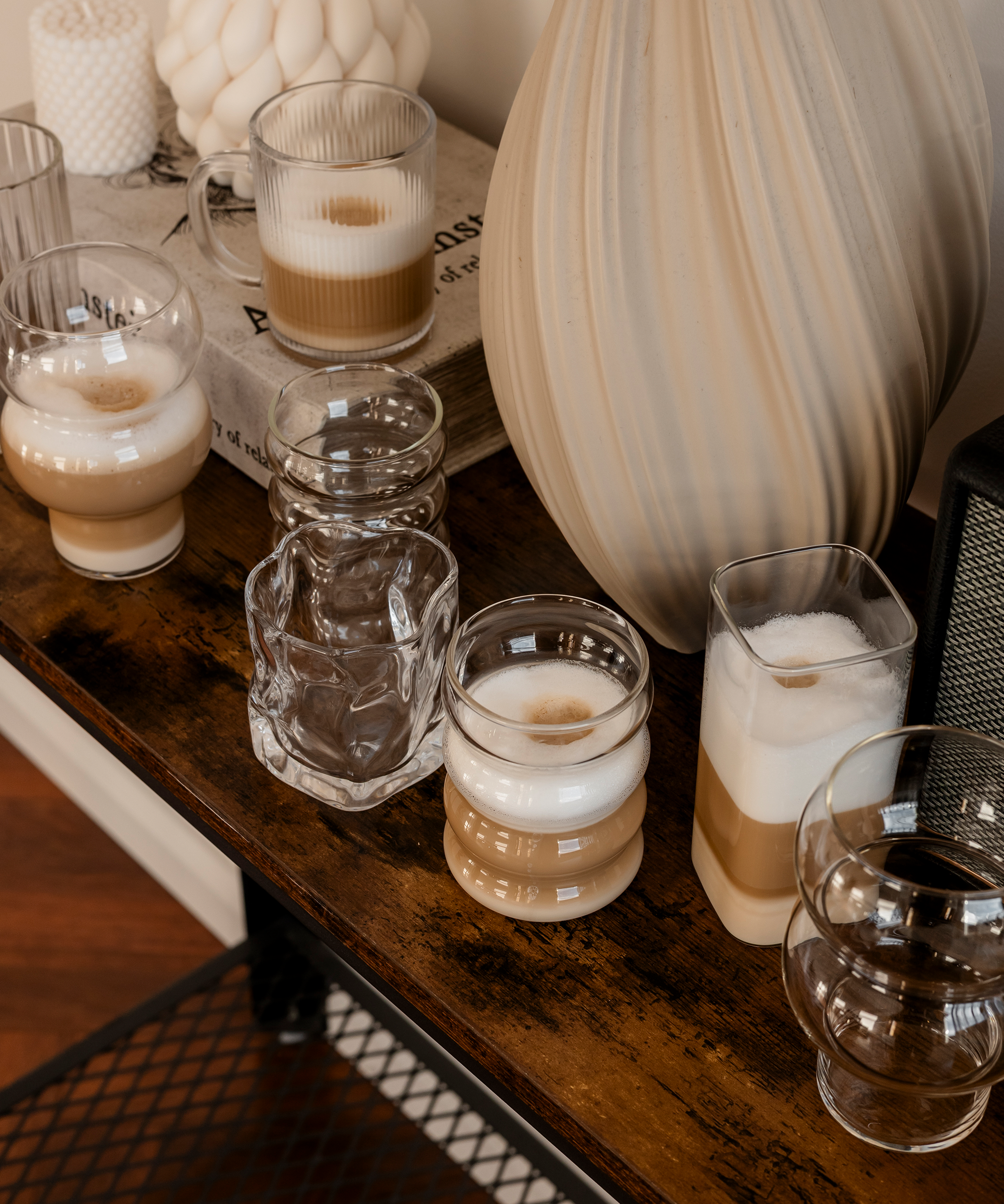 Designer glass bundle in a set of 12