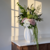 Grand Nature 14-Piece Bouquet in White, Dusky Pink & Green | Bloom