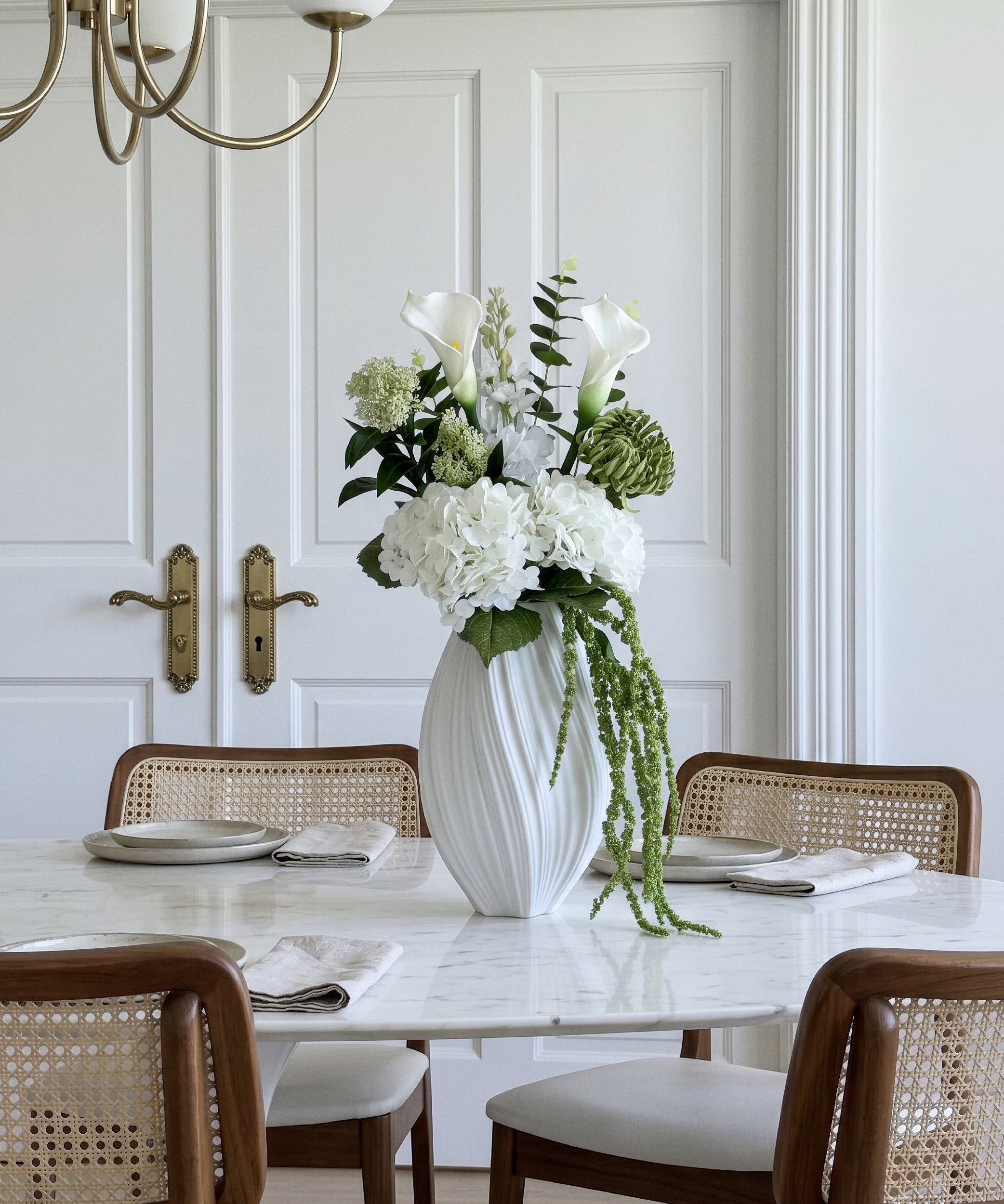 Green Silence 9er Bouquet in Weiß & Grün | Bloom