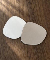 Glass Coaster Taupe/Cream | Jade