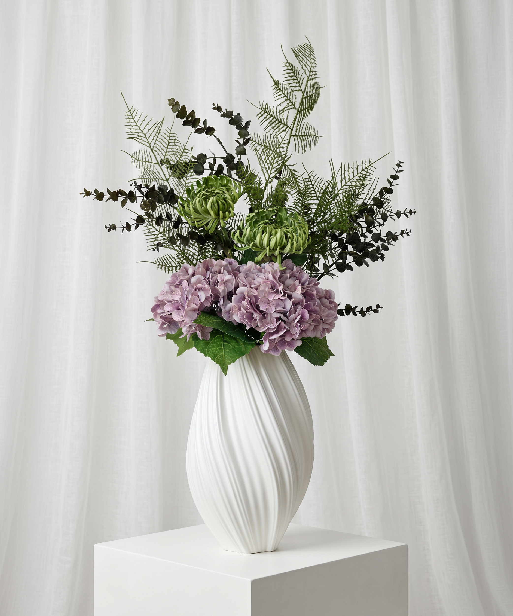 Moody Garden 7er Bouquet in Altrosa & Grün | Bloom