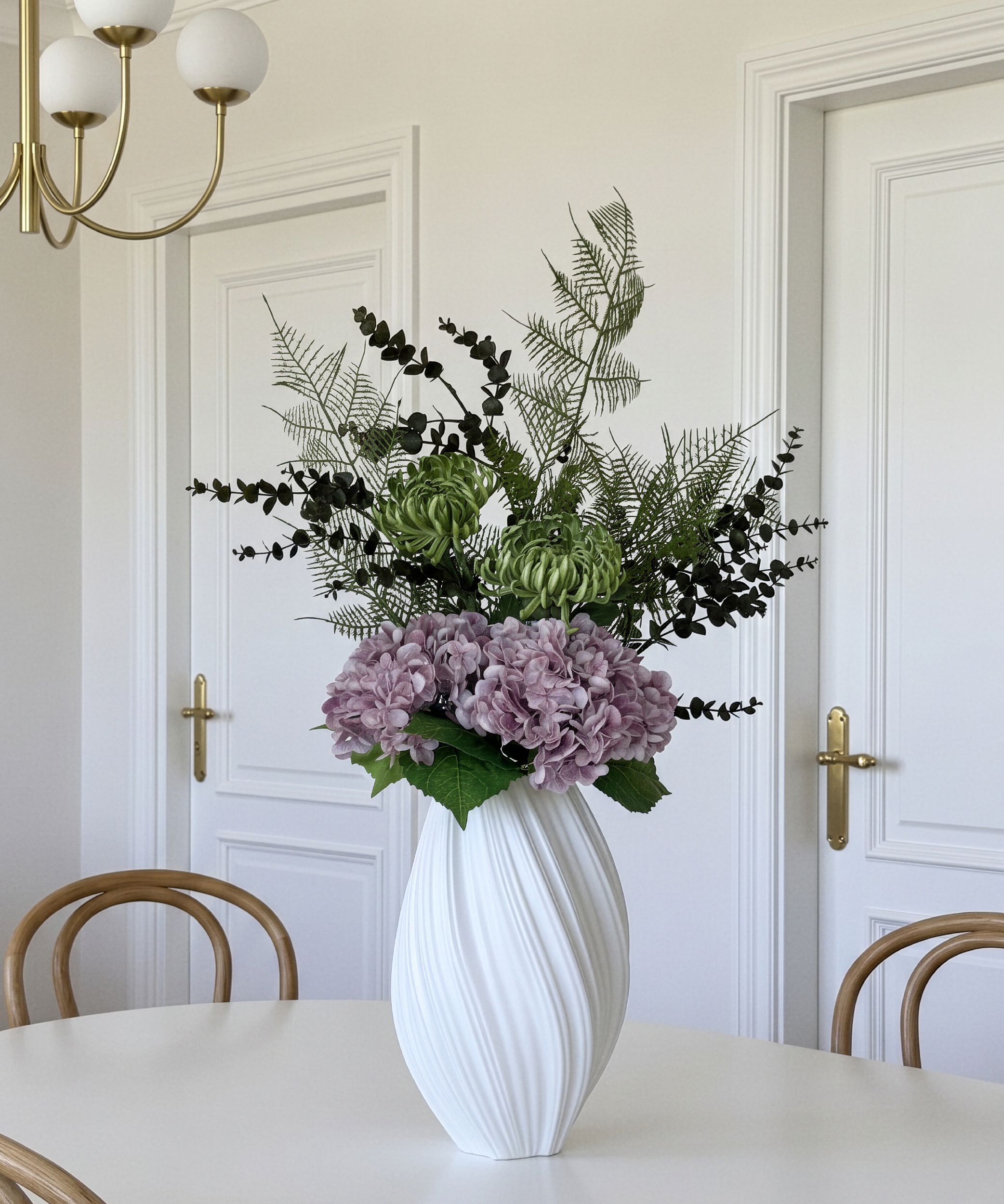 Moody Garden 7er Bouquet in Altrosa & Grün | Bloom