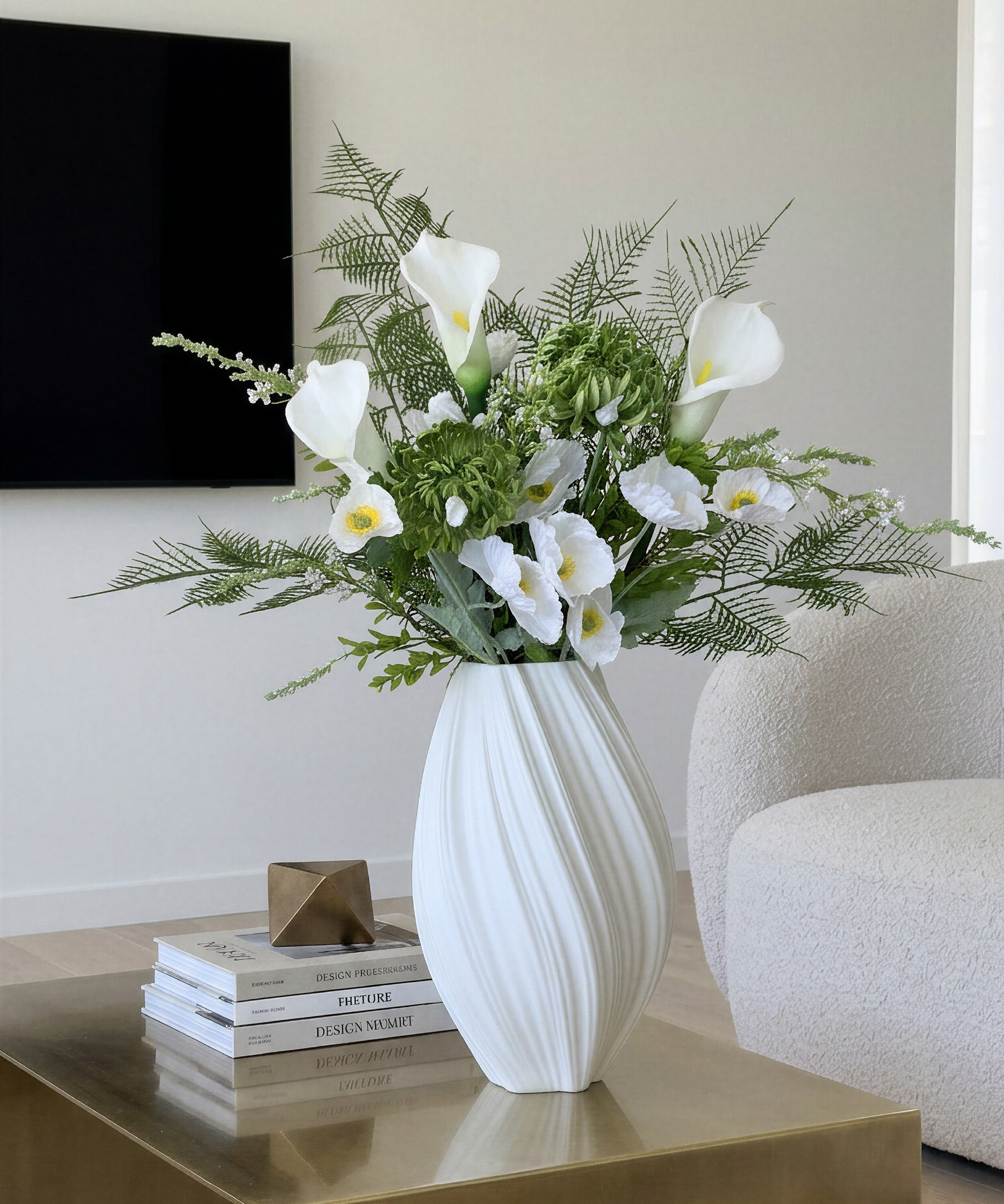 Pure Fern 13er Bouquet in Weiß & Grün | Bloom